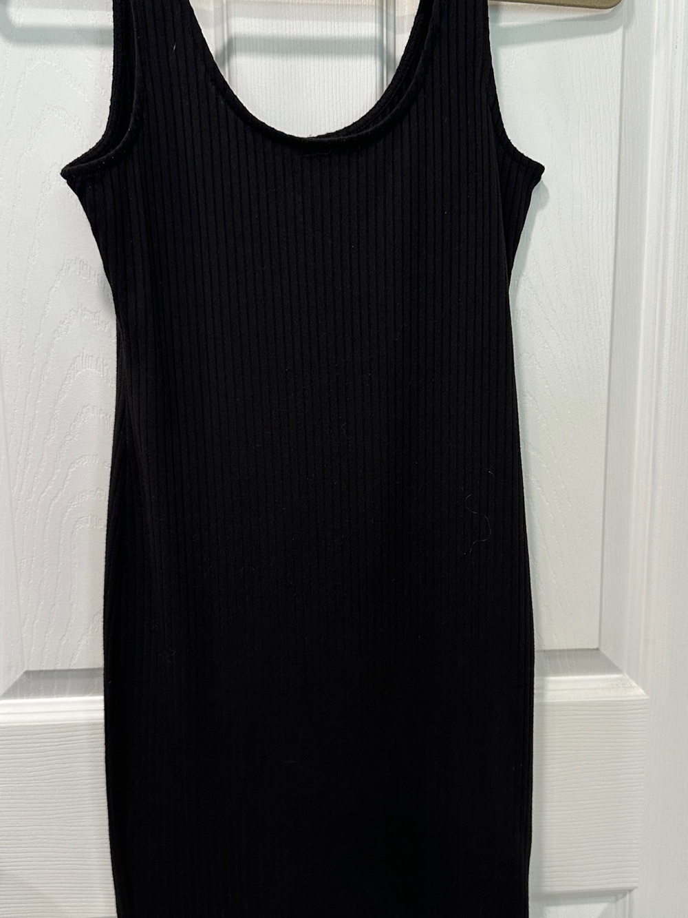 Forever 21 Black Ribbed Scoop-Neck Mini Dress